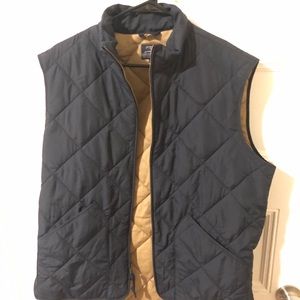 J Crew Mens Navy Blue Vest Size Large